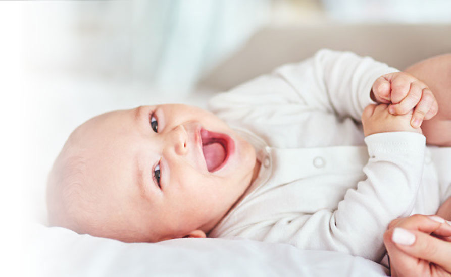 A laughing baby